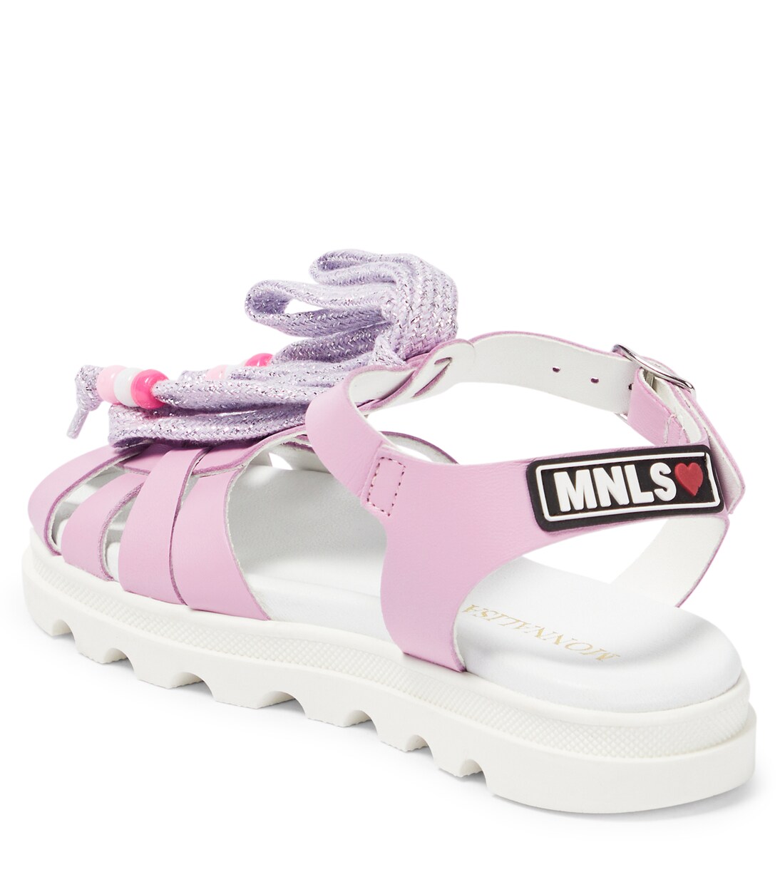 Embellished leather sandals | Monnalisa