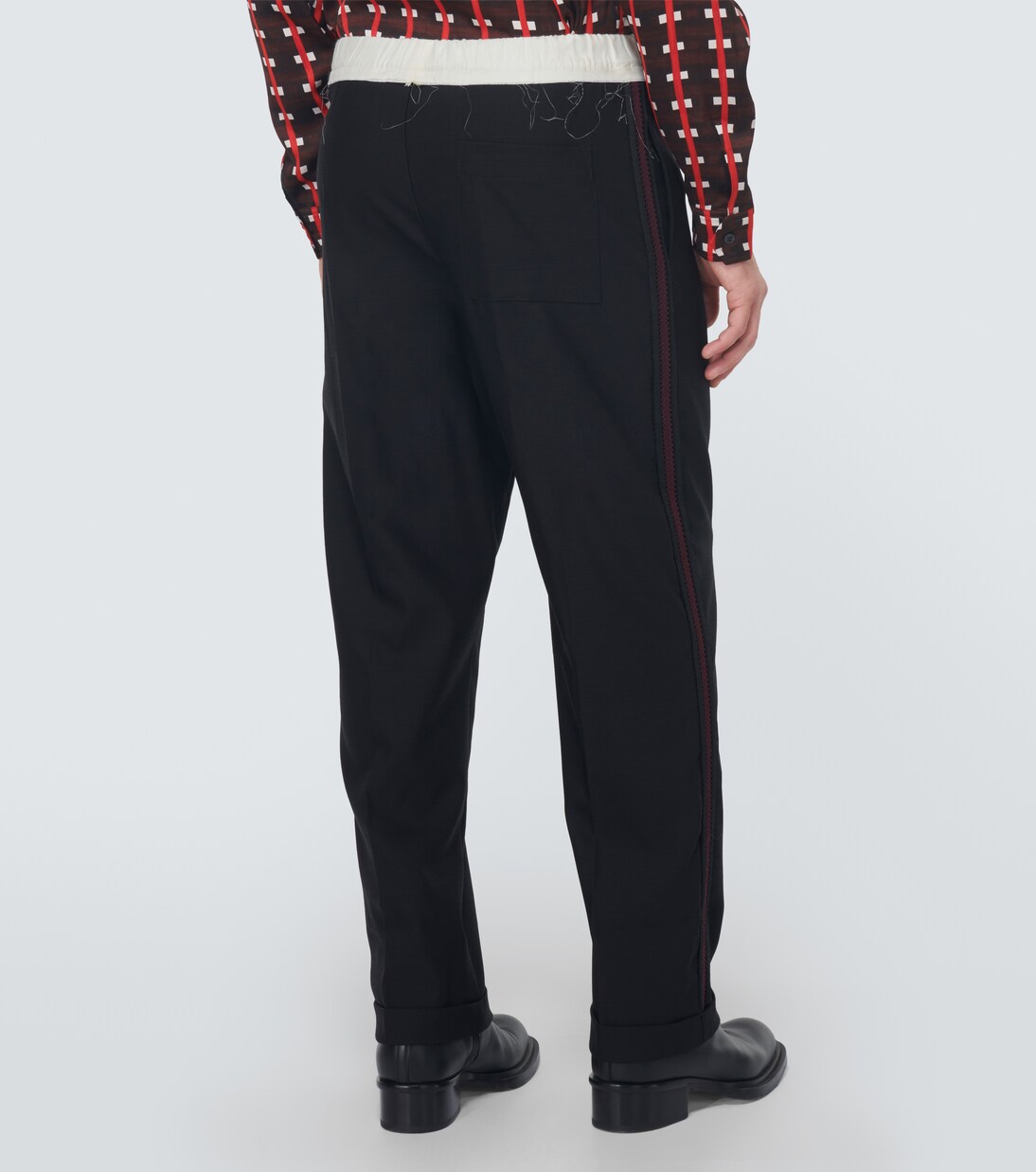 Silk-trimmed wool pants | Wales Bonner