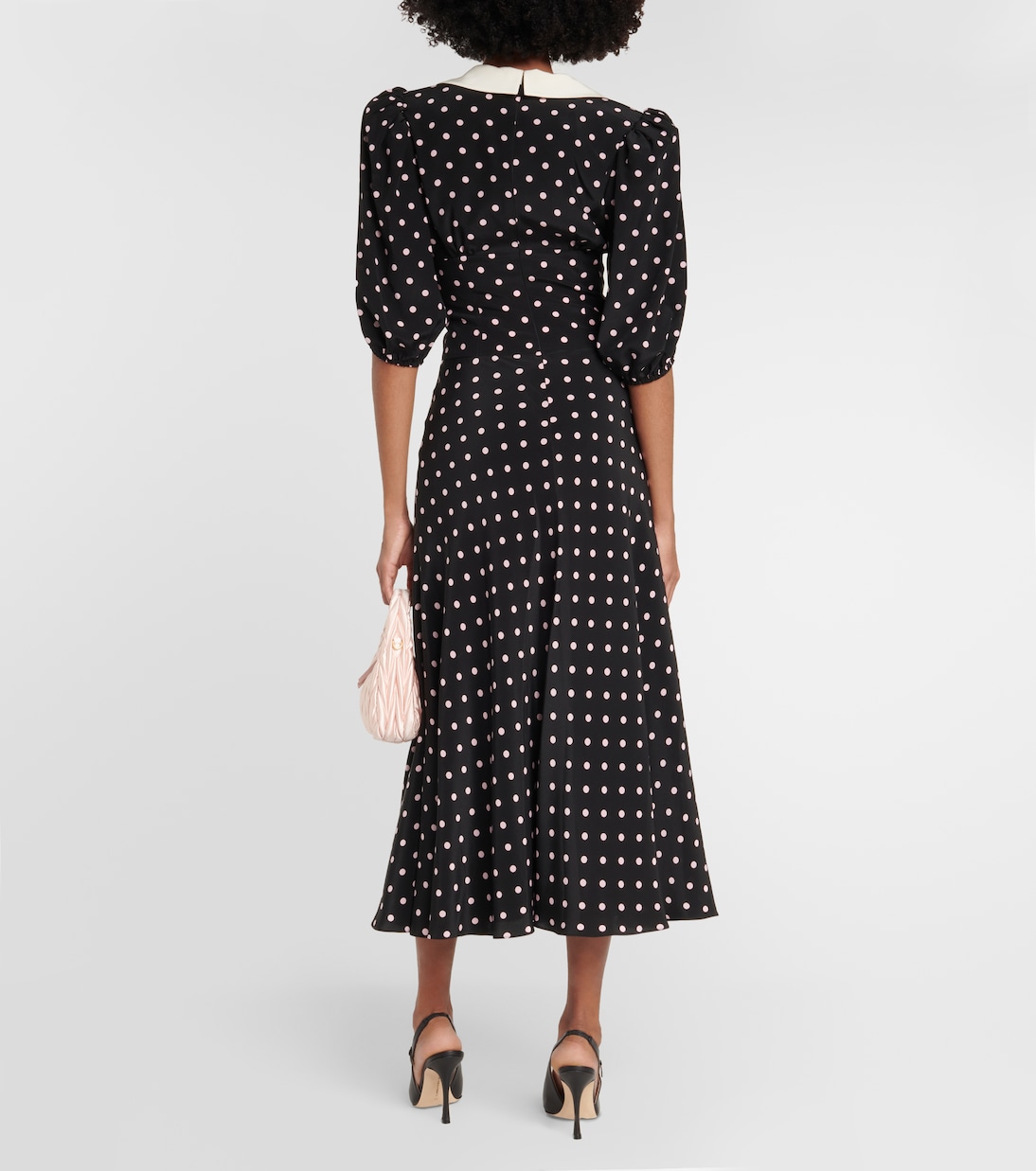Polka-dot silk midi dress | Alessandra Rich