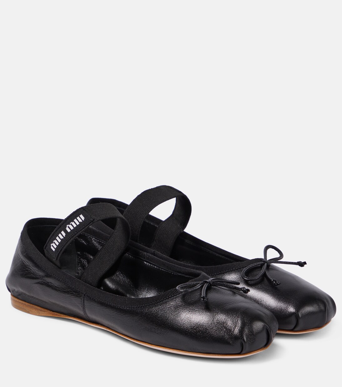 Mary-Jane-Ballerinas aus Leder | Miu Miu