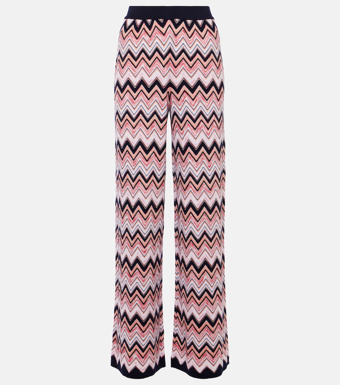 Weite High-Rise-Hose aus Häkelstrick | Missoni