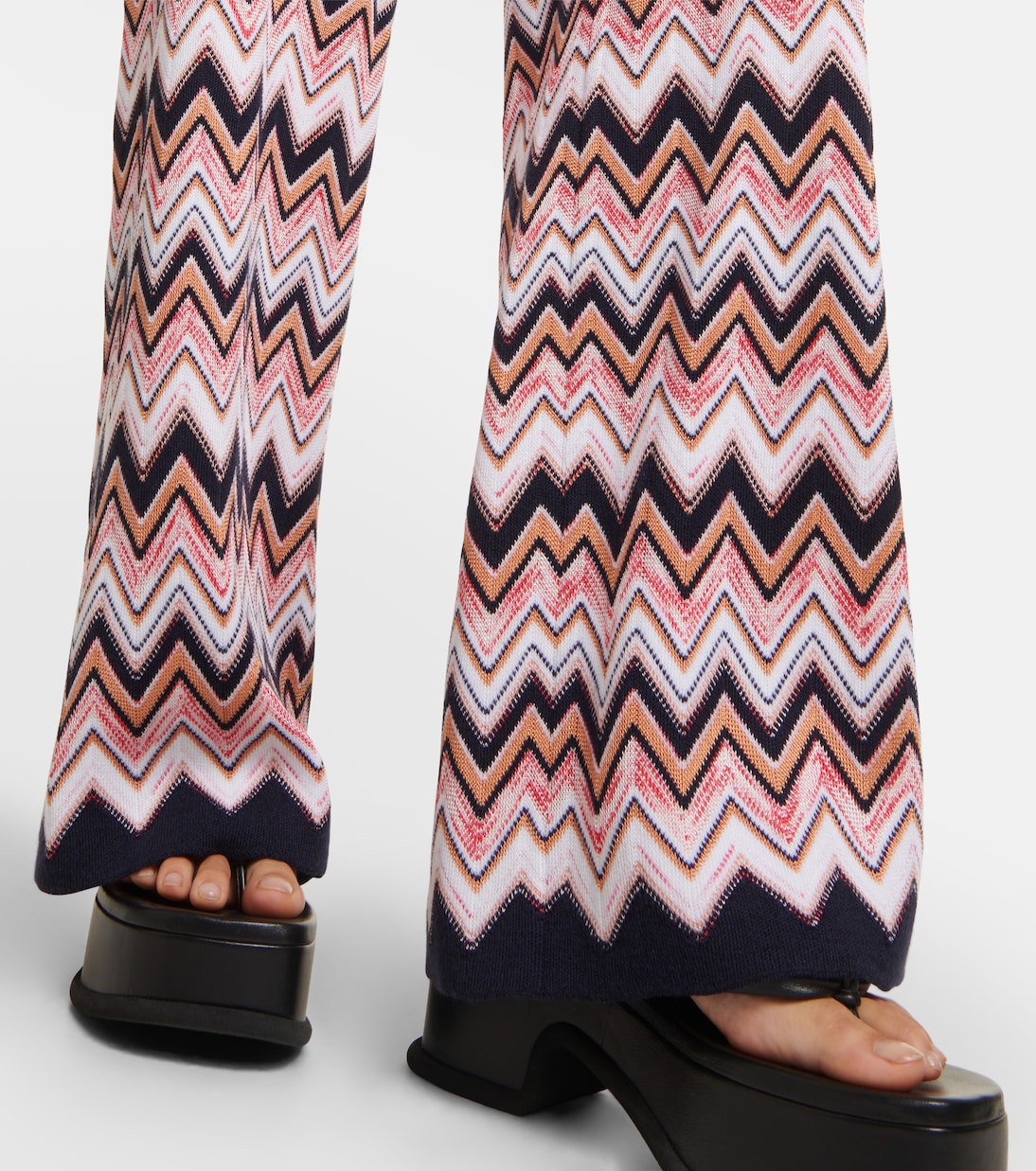 Weite High-Rise-Hose aus Häkelstrick | Missoni