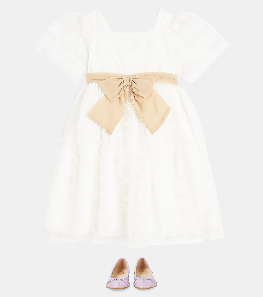 Bow-detail tulle dress | Patachou