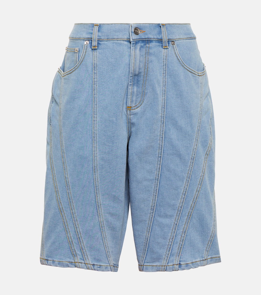 Shorts anchos Spiral de denim | Mugler