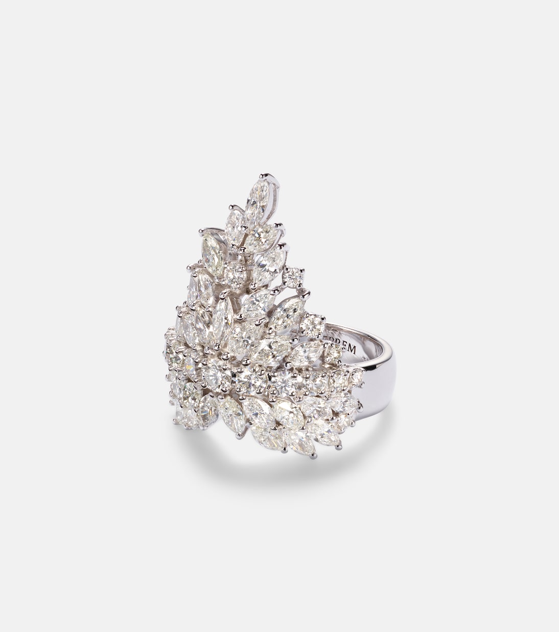 Y-Not 18kt white gold ring with diamonds | Yeprem