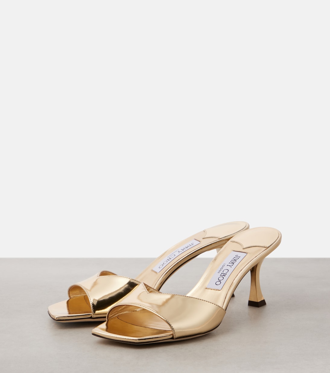 Skye 70 metallic leather mules | Jimmy Choo