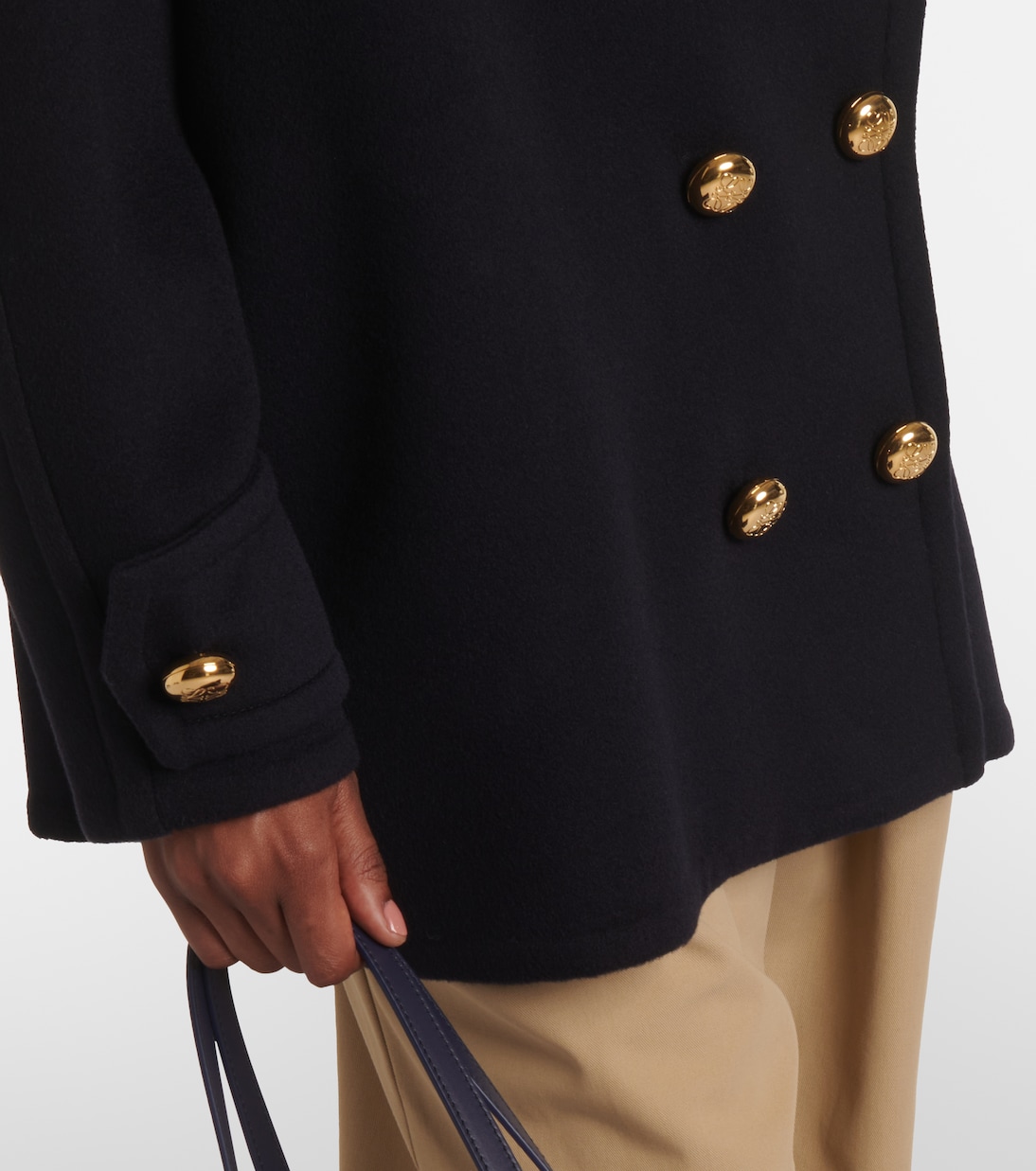 Pebble wool peacoat | Loewe