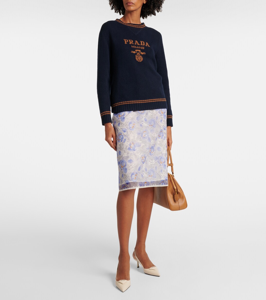 Patent leather slingback pumps | Prada