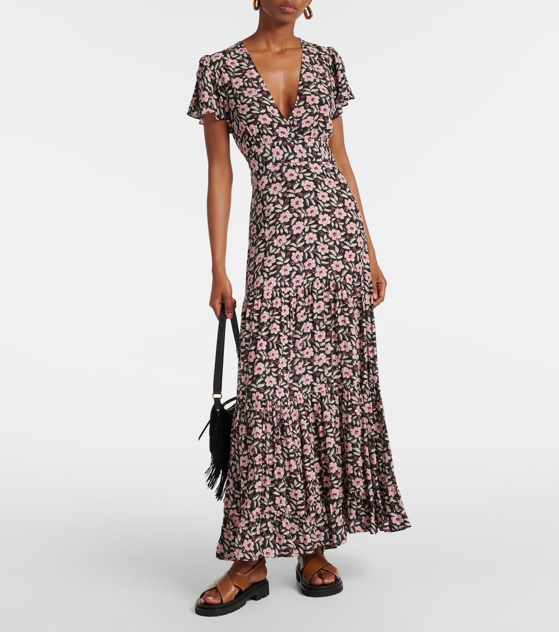 Robe longue Delicia à fleurs | Rixo