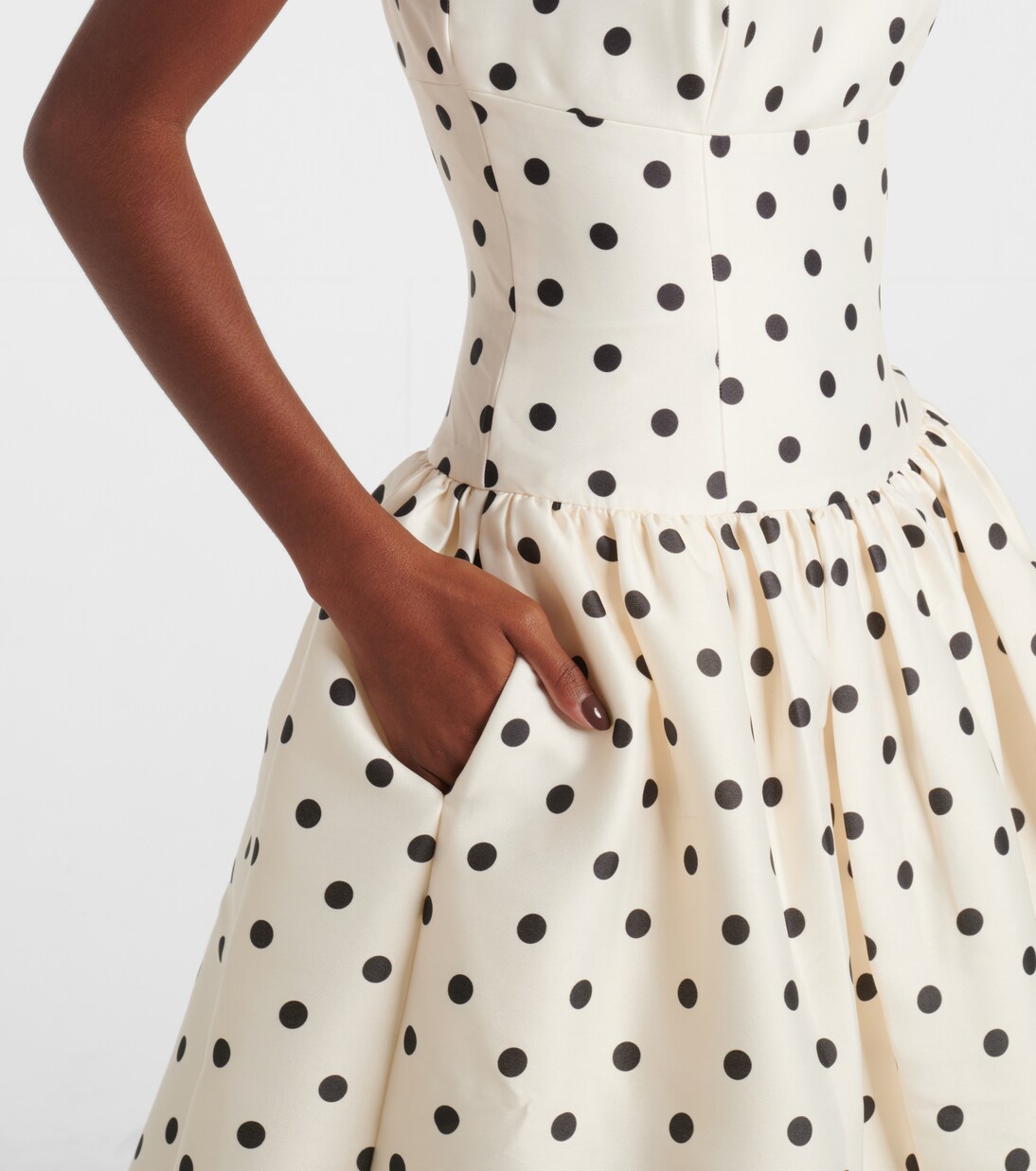 Polka-dot taffetta corset dress | Self-Portrait