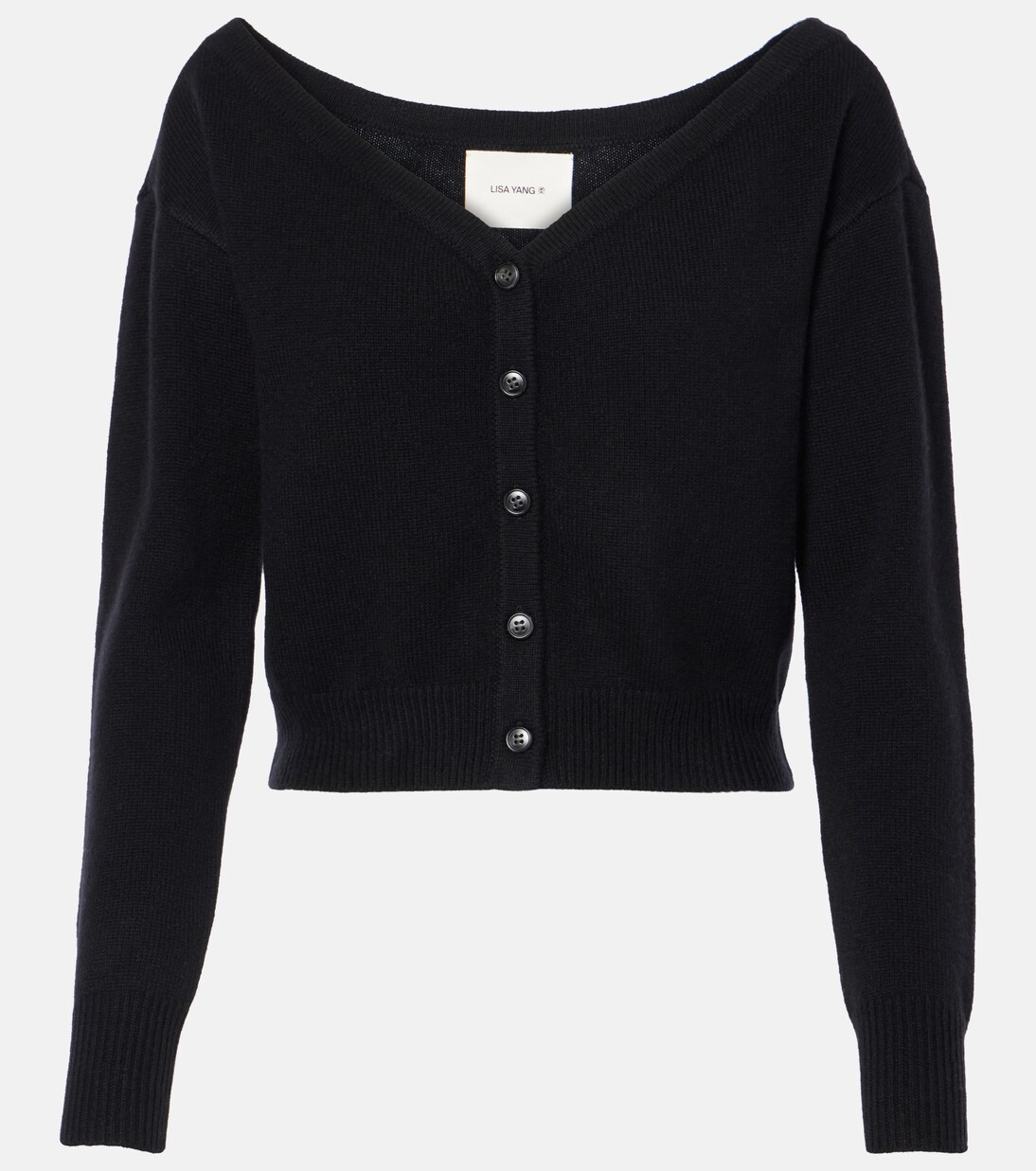 Beata off-shoulder cashmere cardigan | Lisa Yang