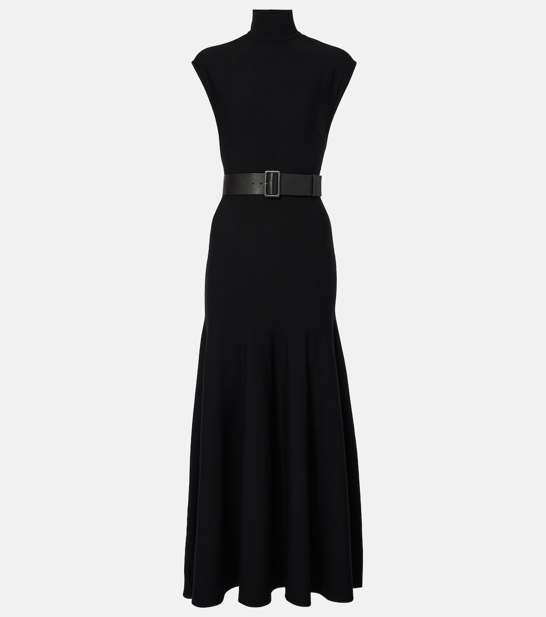Belted wool-blend midi dress | Alaïa