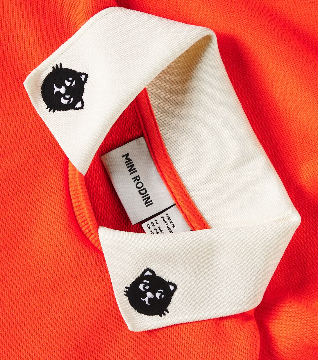 Cats embroidered cotton sweatshirt | Mini Rodini