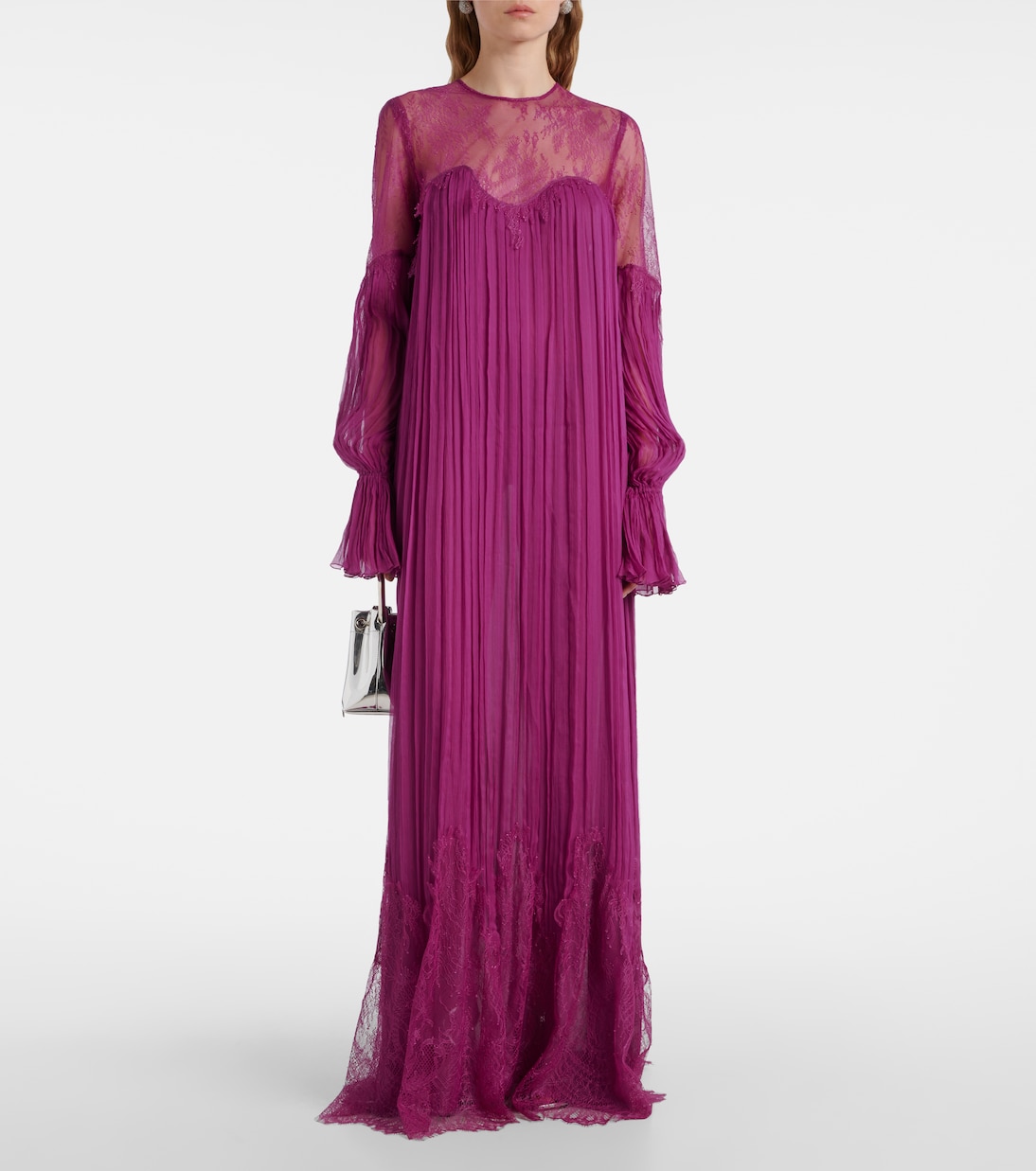 Renia silk-blend lace gown | Costarellos