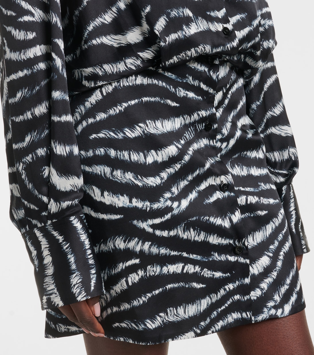 Bedrucktes Hemdblusenkleid Silvye aus Satin | The Attico