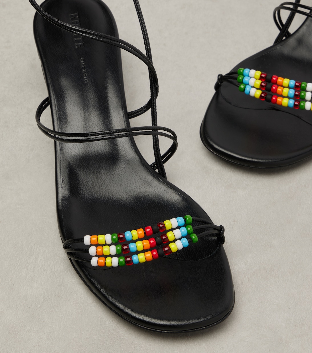 Loop 35 beaded leather sandals | Khaite
