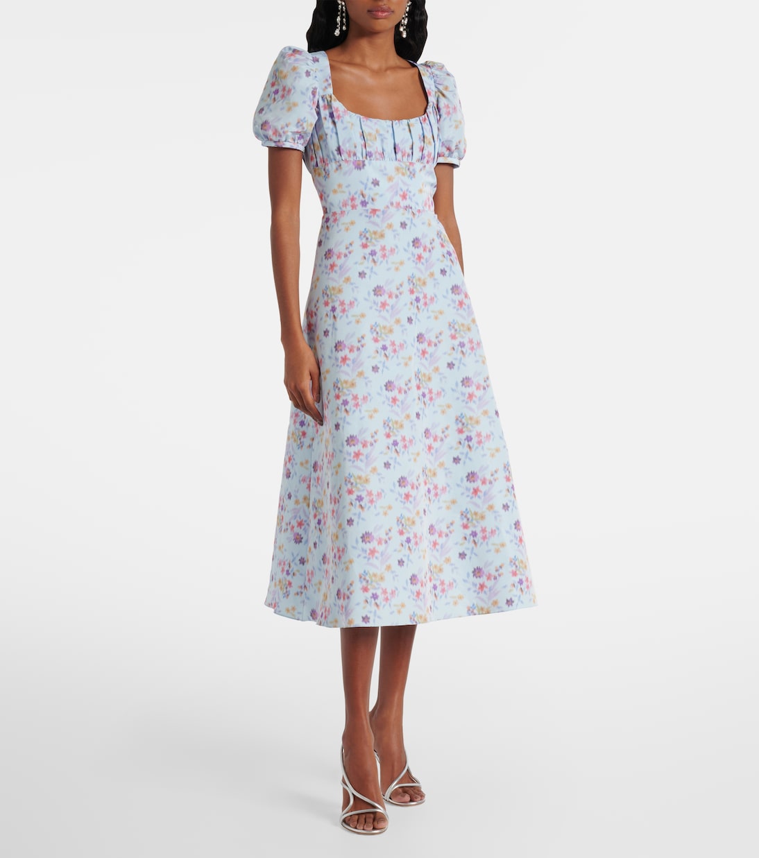 Robe midi Elora à fleurs | Markarian