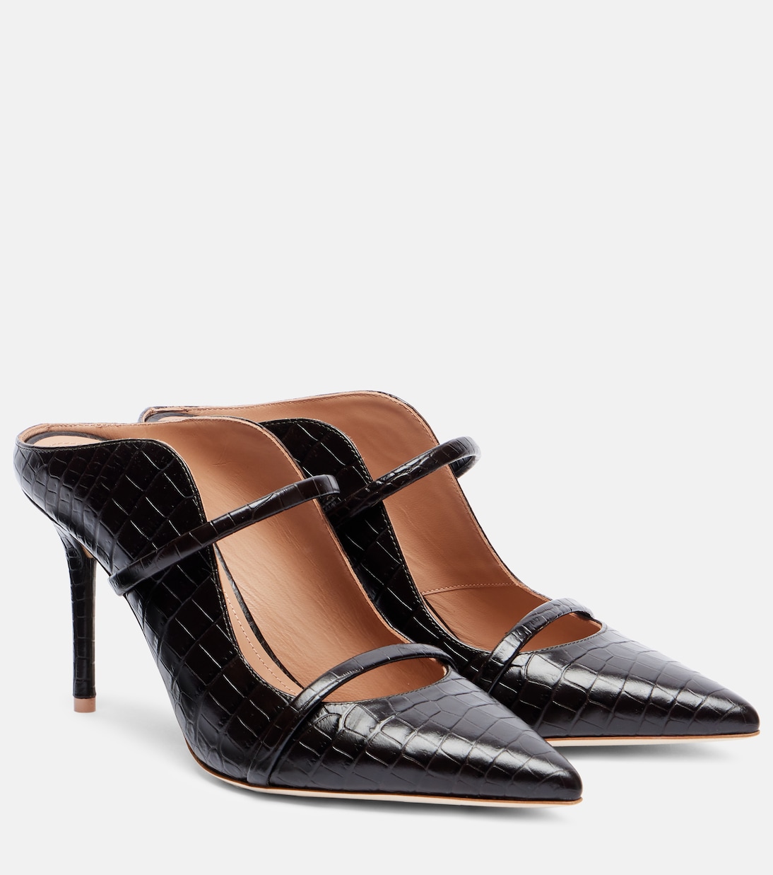 Maureen 85 croc-effect leather pumps | Malone Souliers