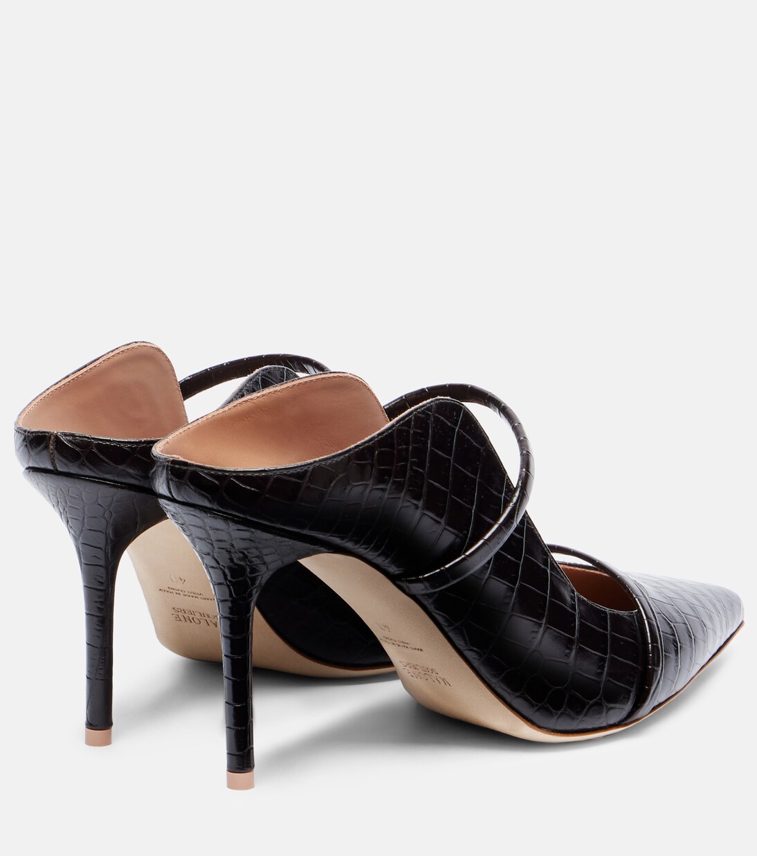 Maureen 85 croc-effect leather pumps | Malone Souliers