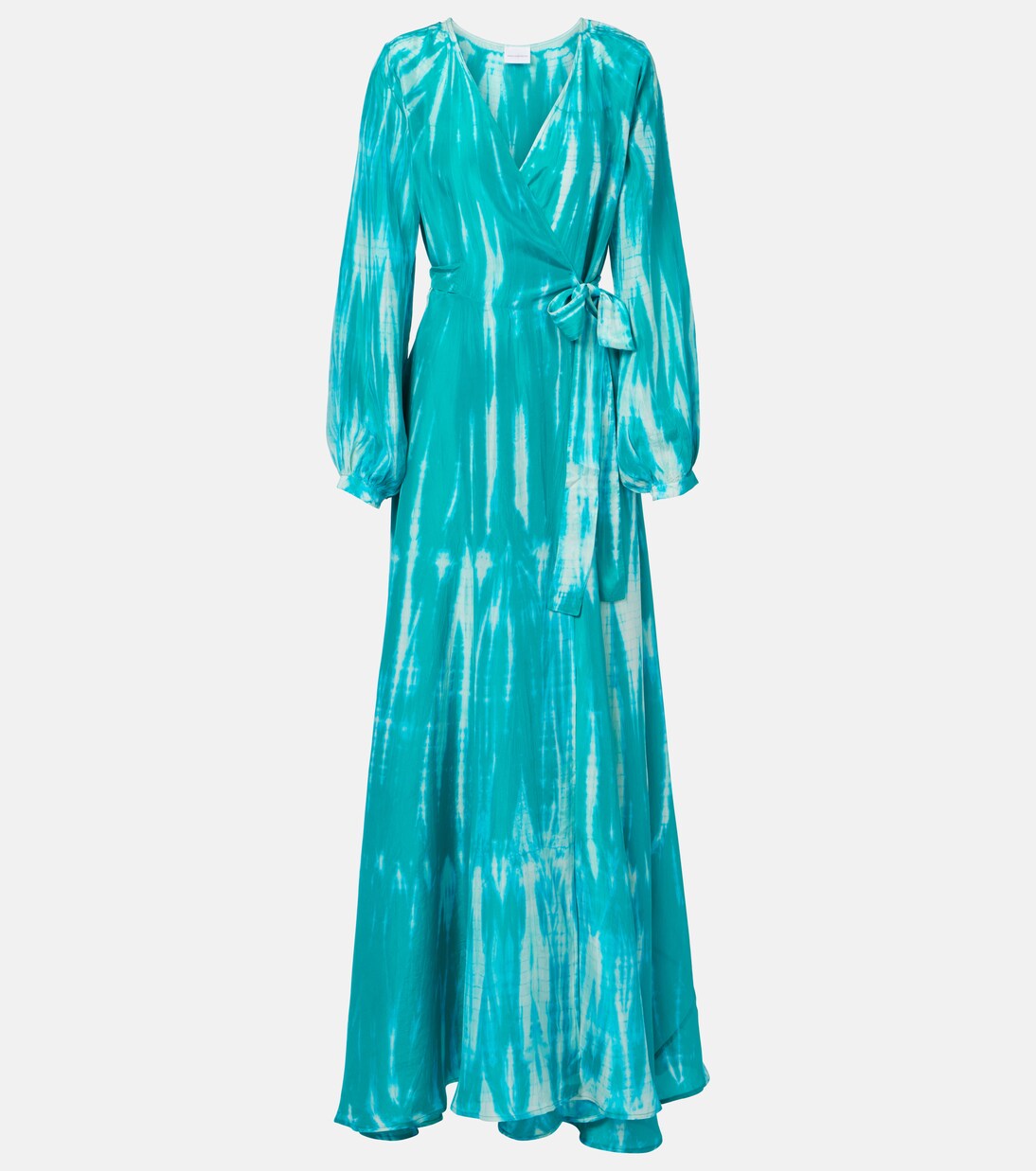 Vestido envolvente de seda tie-dye | Anna Kosturova