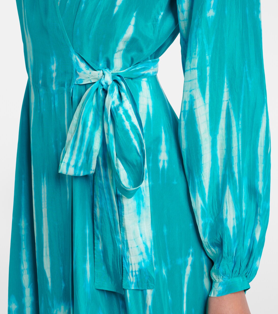 Vestido envolvente de seda tie-dye | Anna Kosturova