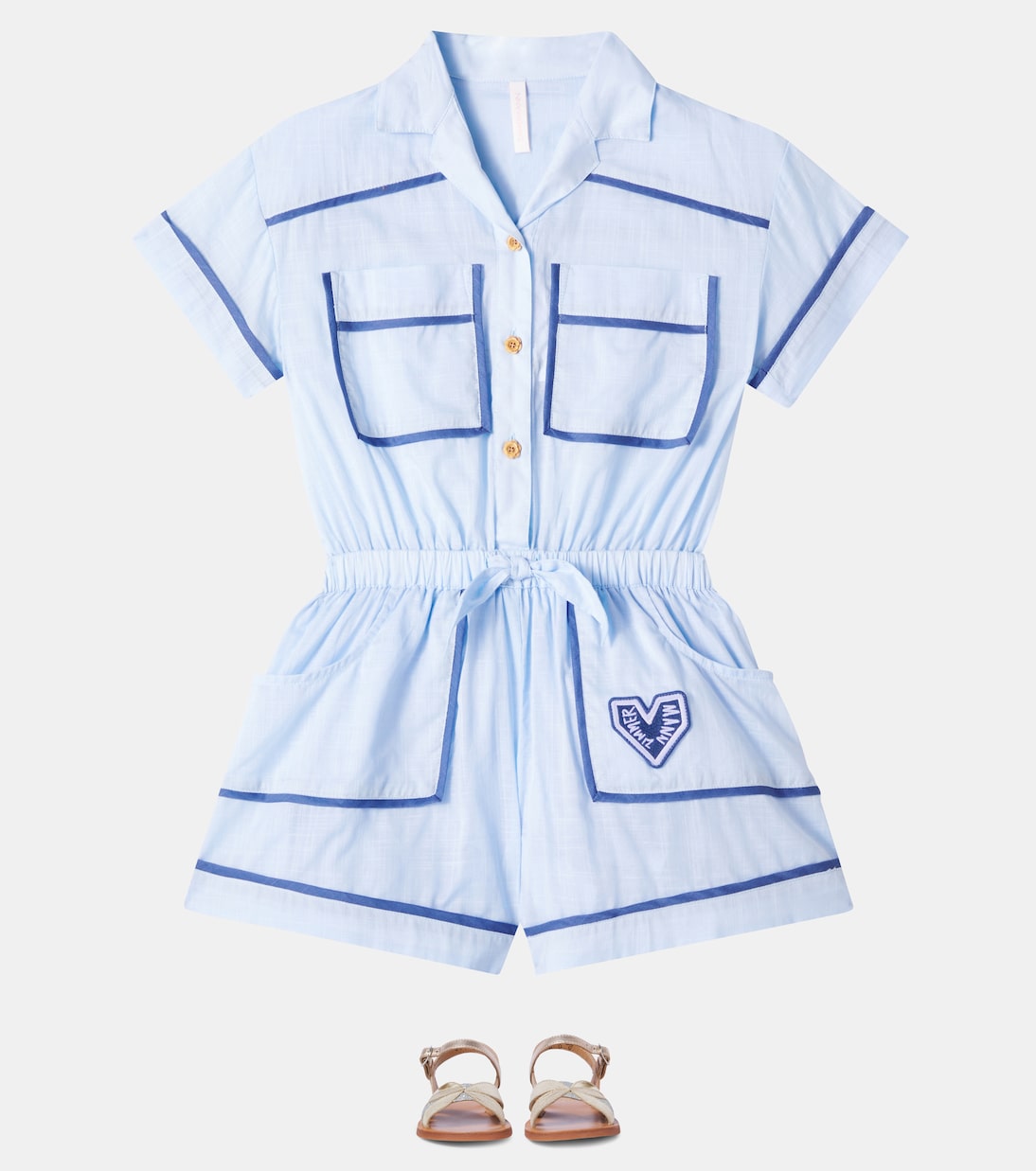 Rhiannon cotton playsuit | Zimmermann Kids