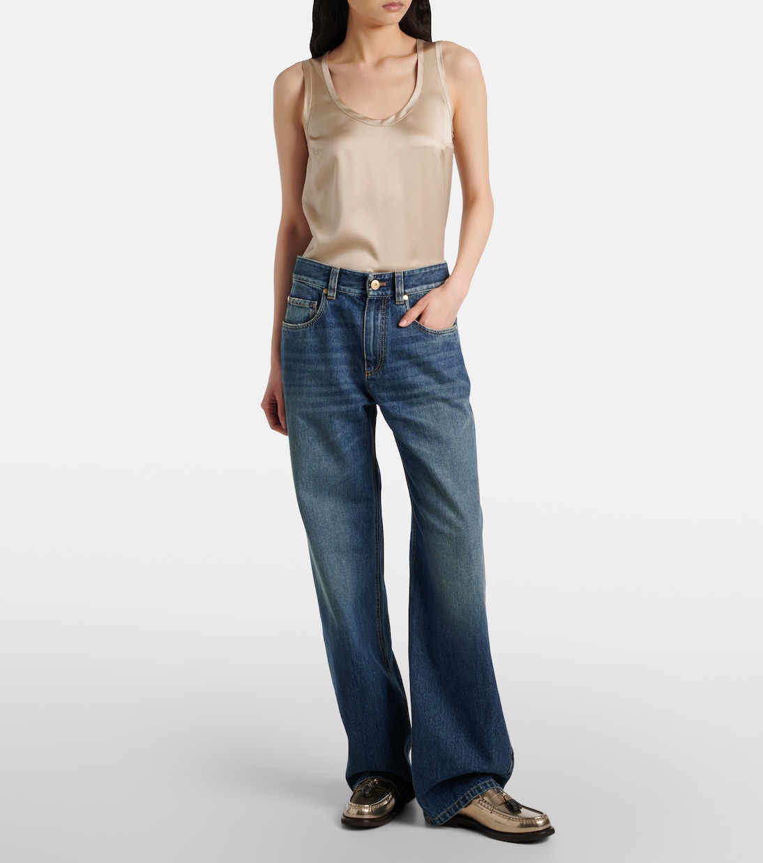 Low-rise straight jeans | Brunello Cucinelli