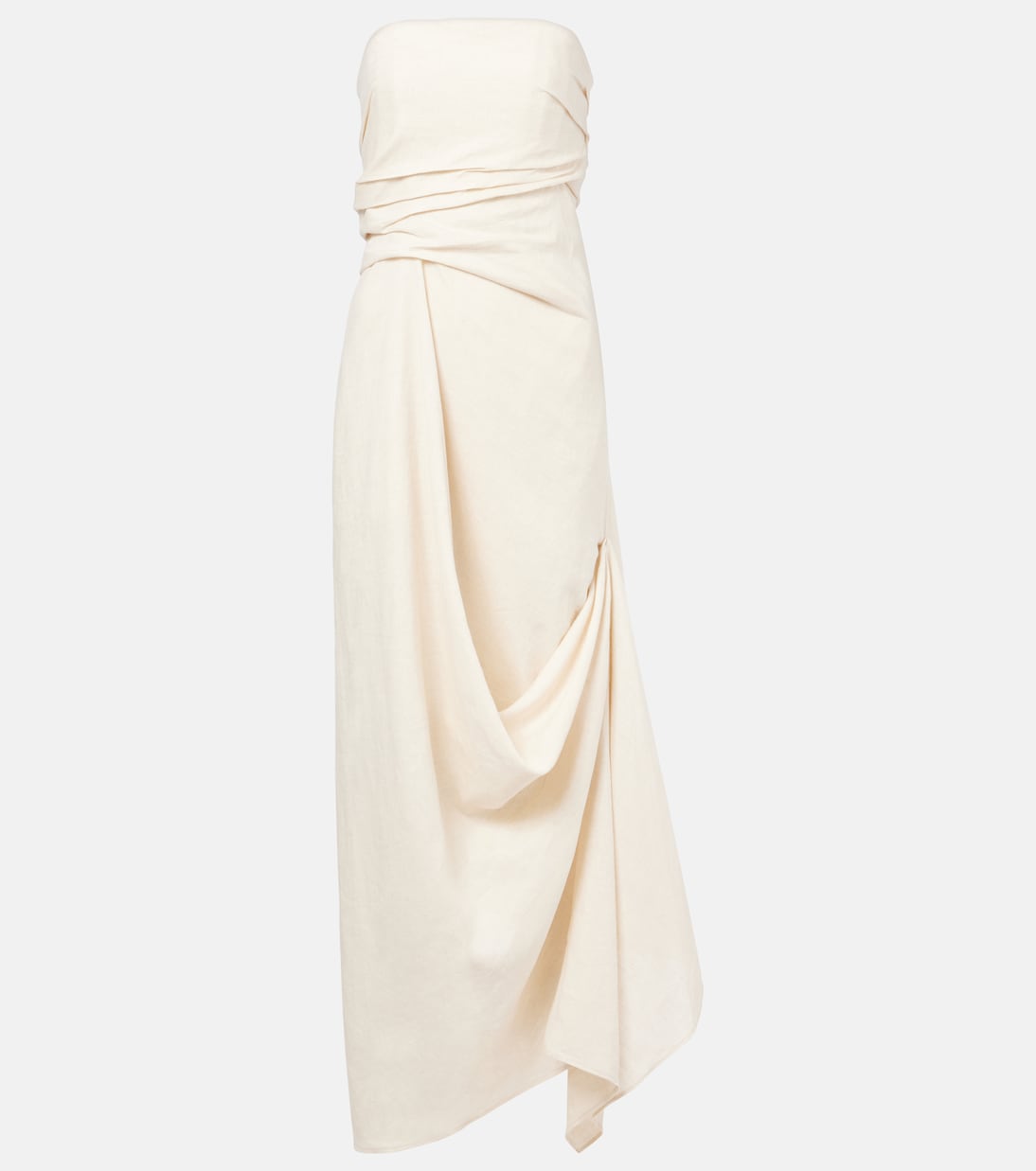 Caravaggio draped linen maxi dress | Staud