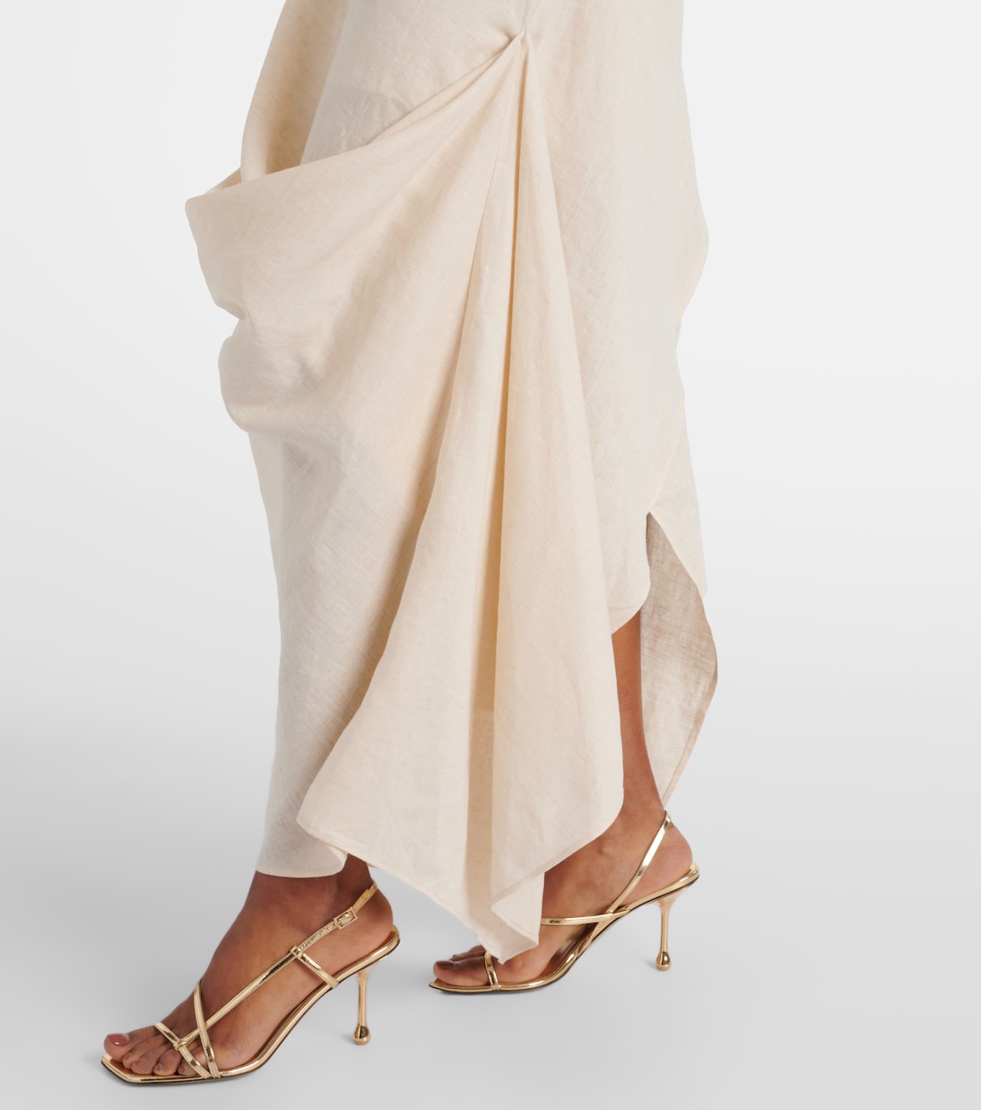 Caravaggio draped linen maxi dress | Staud