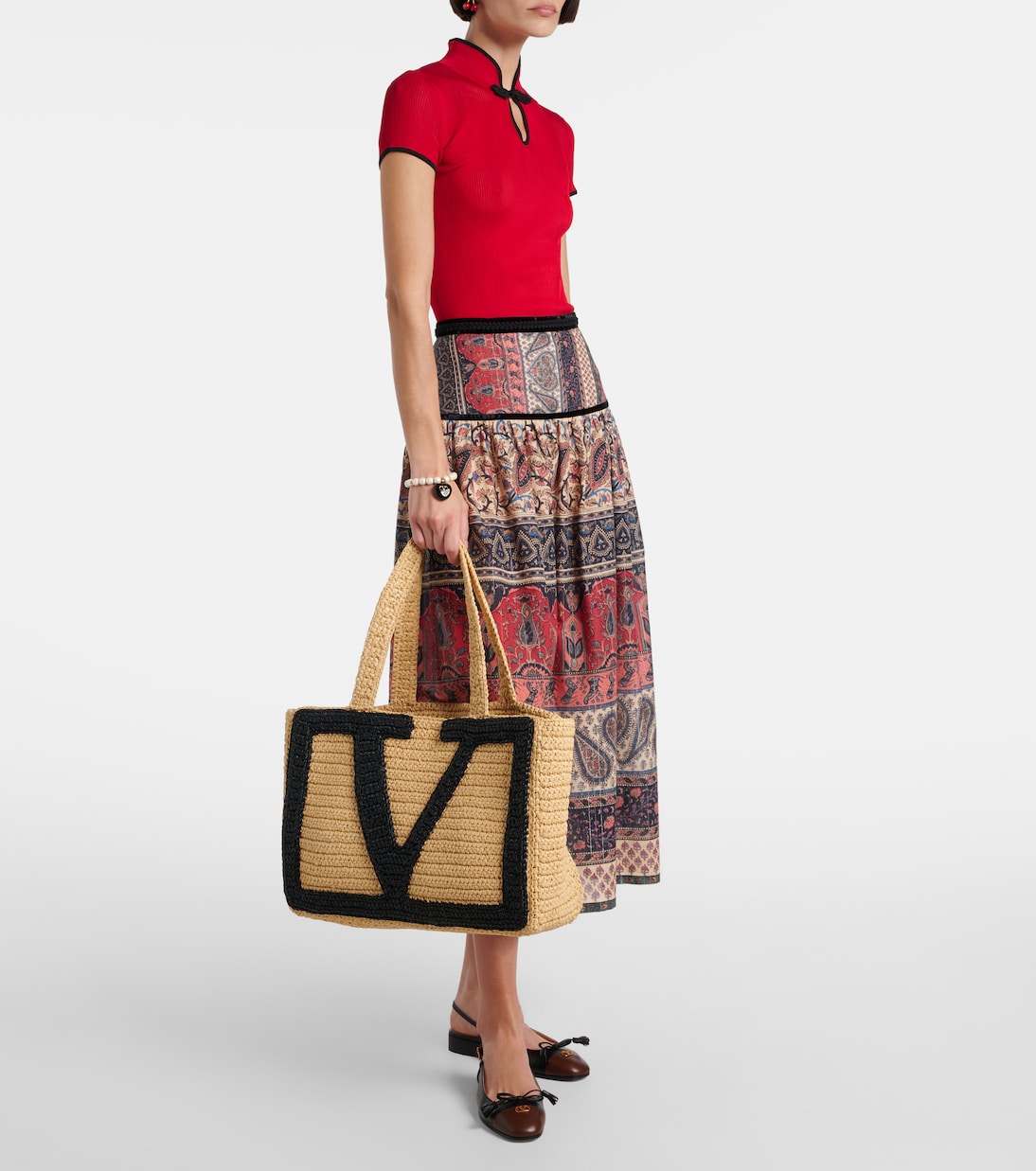 Tote Bag Viva Superstar Large aus Häkelstrick | Valentino Garavani