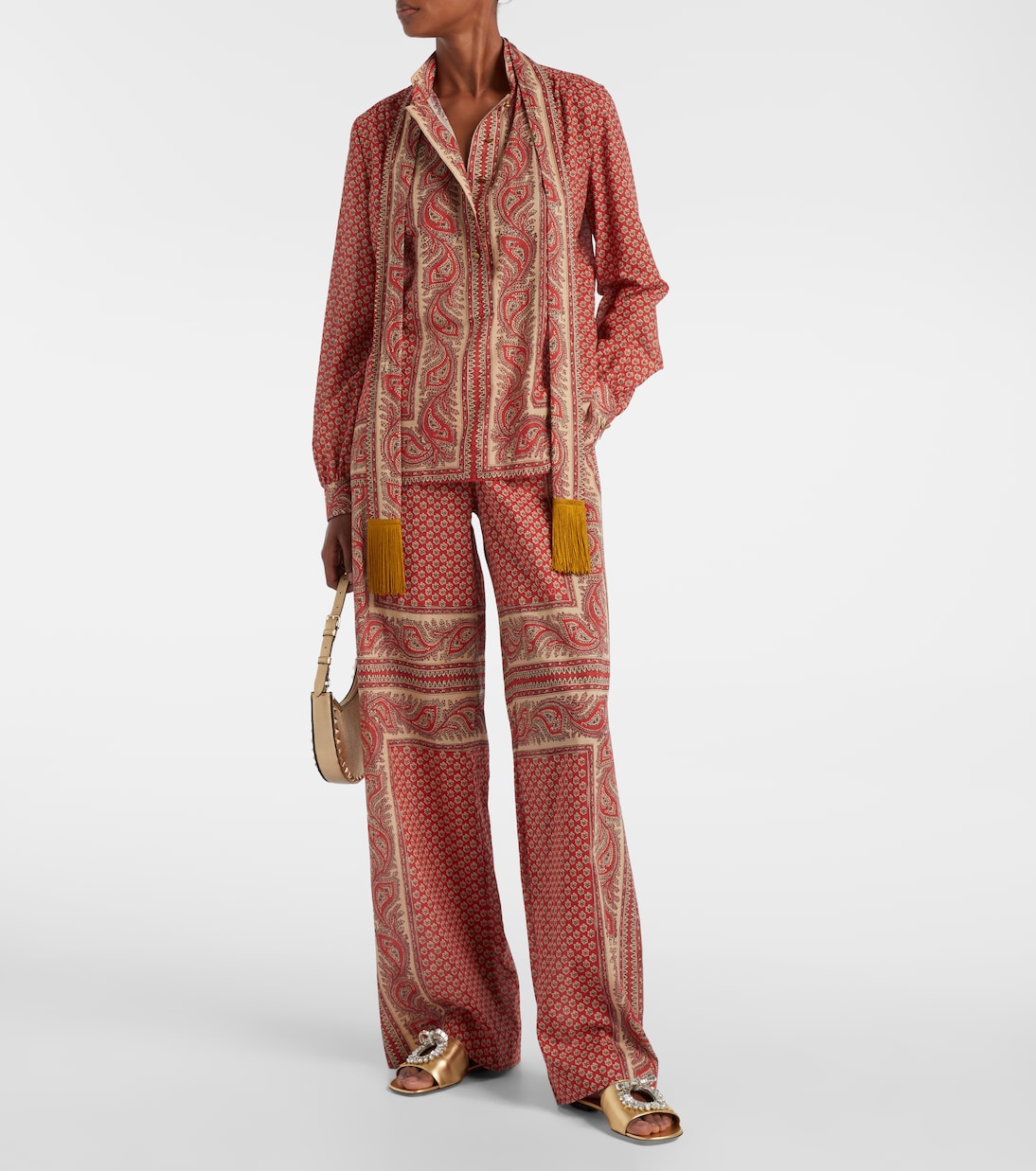 Adamantine embellished leather slides | Valentino Garavani