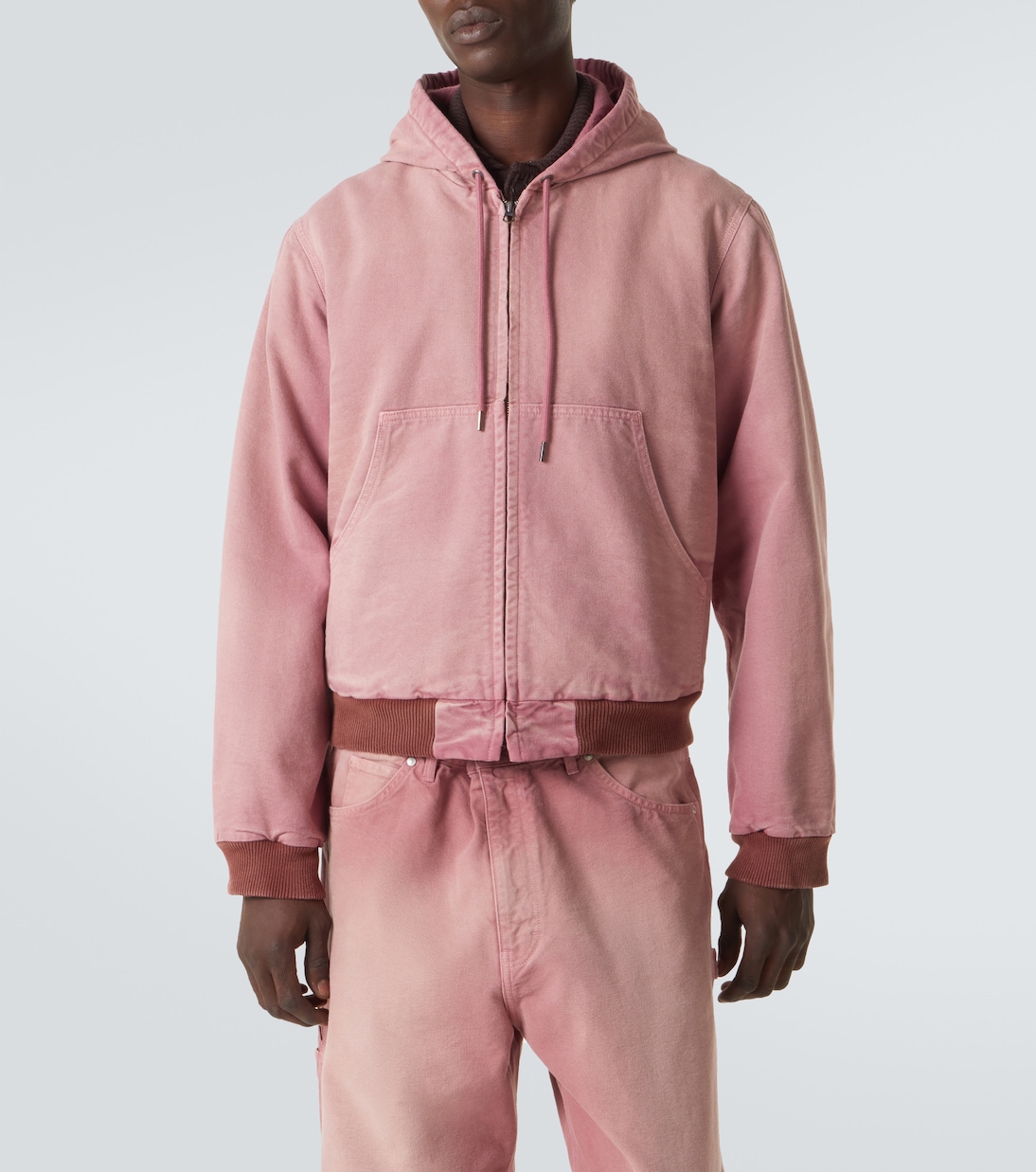 Cropped-Kapuzenjacke aus Baumwolle | Auralee