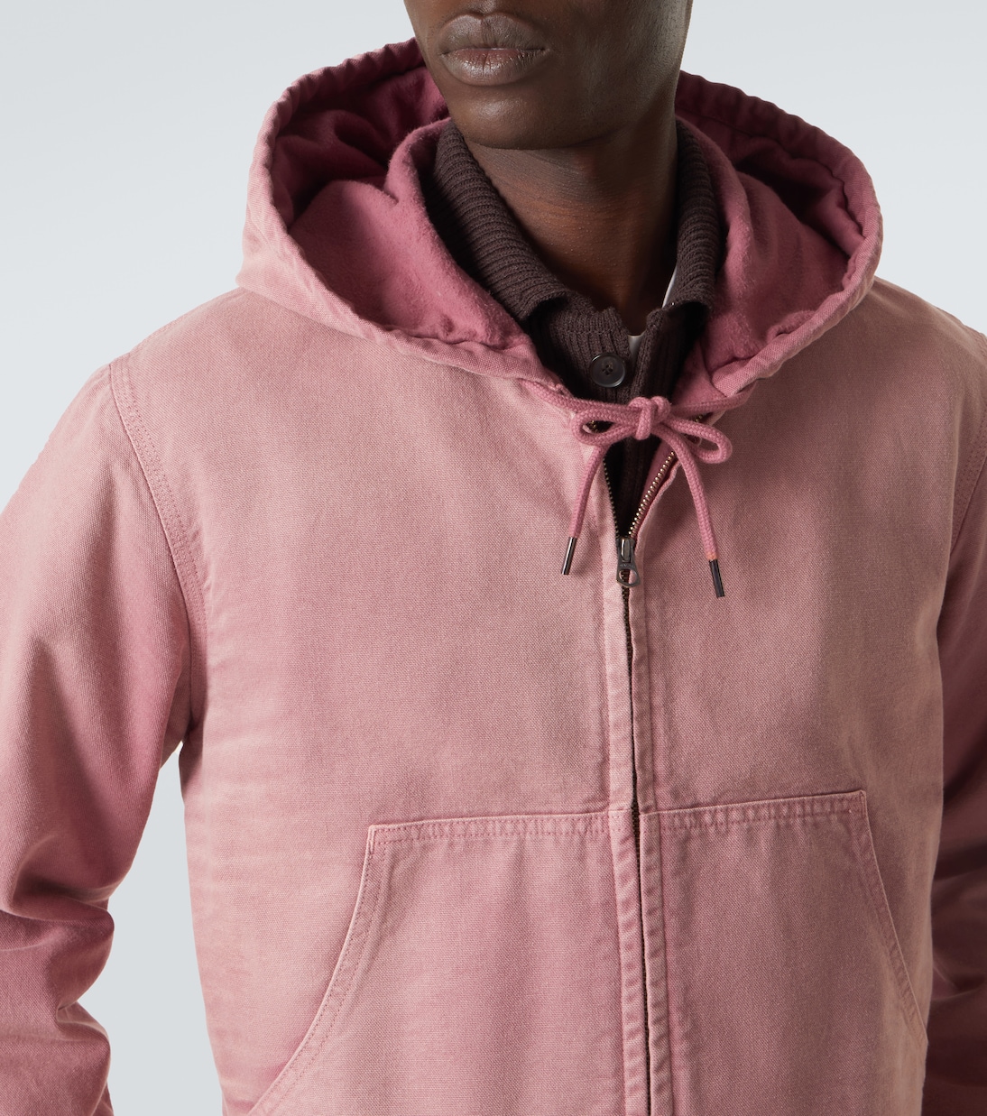 Cropped-Kapuzenjacke aus Baumwolle | Auralee