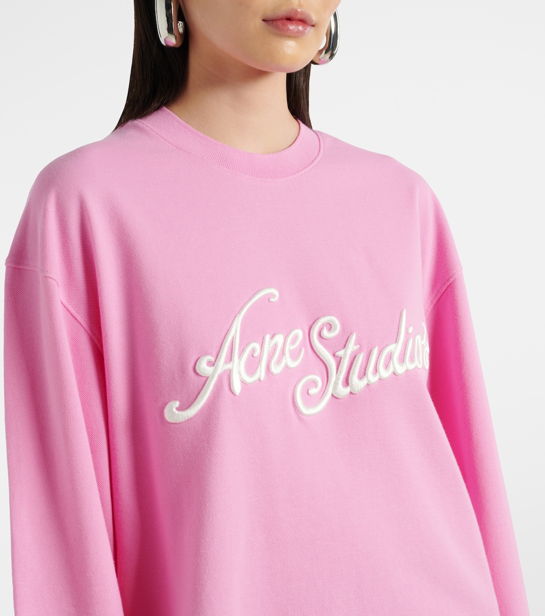 Besticktes Longsleeve aus Baumwoll-Jersey | Acne Studios