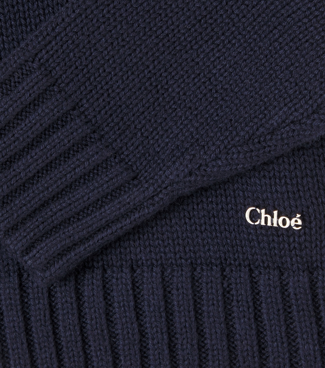 Caped cotton and wool cardigan | Chloé Kids