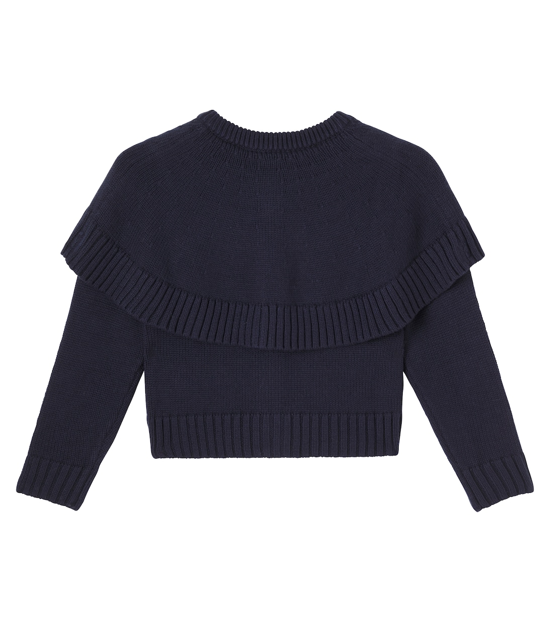 Caped cotton and wool cardigan | Chloé Kids