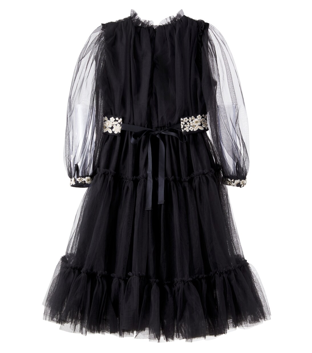 Milie belted embroidered tulle dress | C'era Una Volta