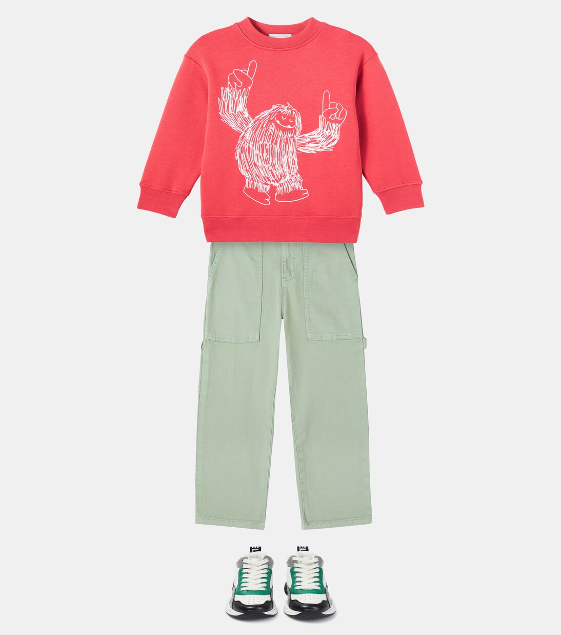 Printed cotton jersey sweatshirt | Stella McCartney Kids