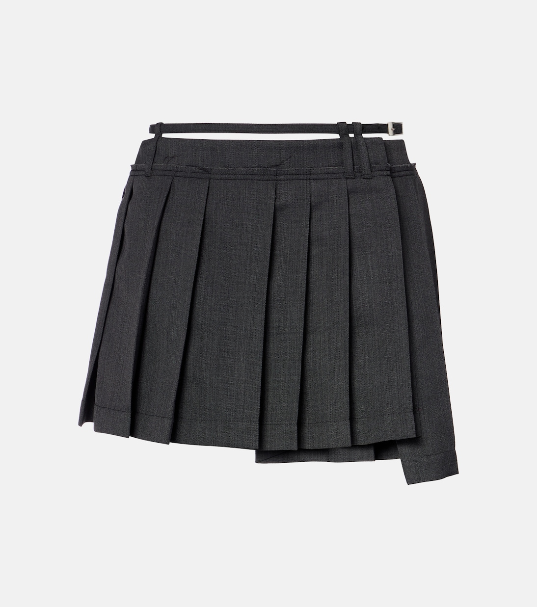 Asymmetric pleated miniskirt | Acne Studios