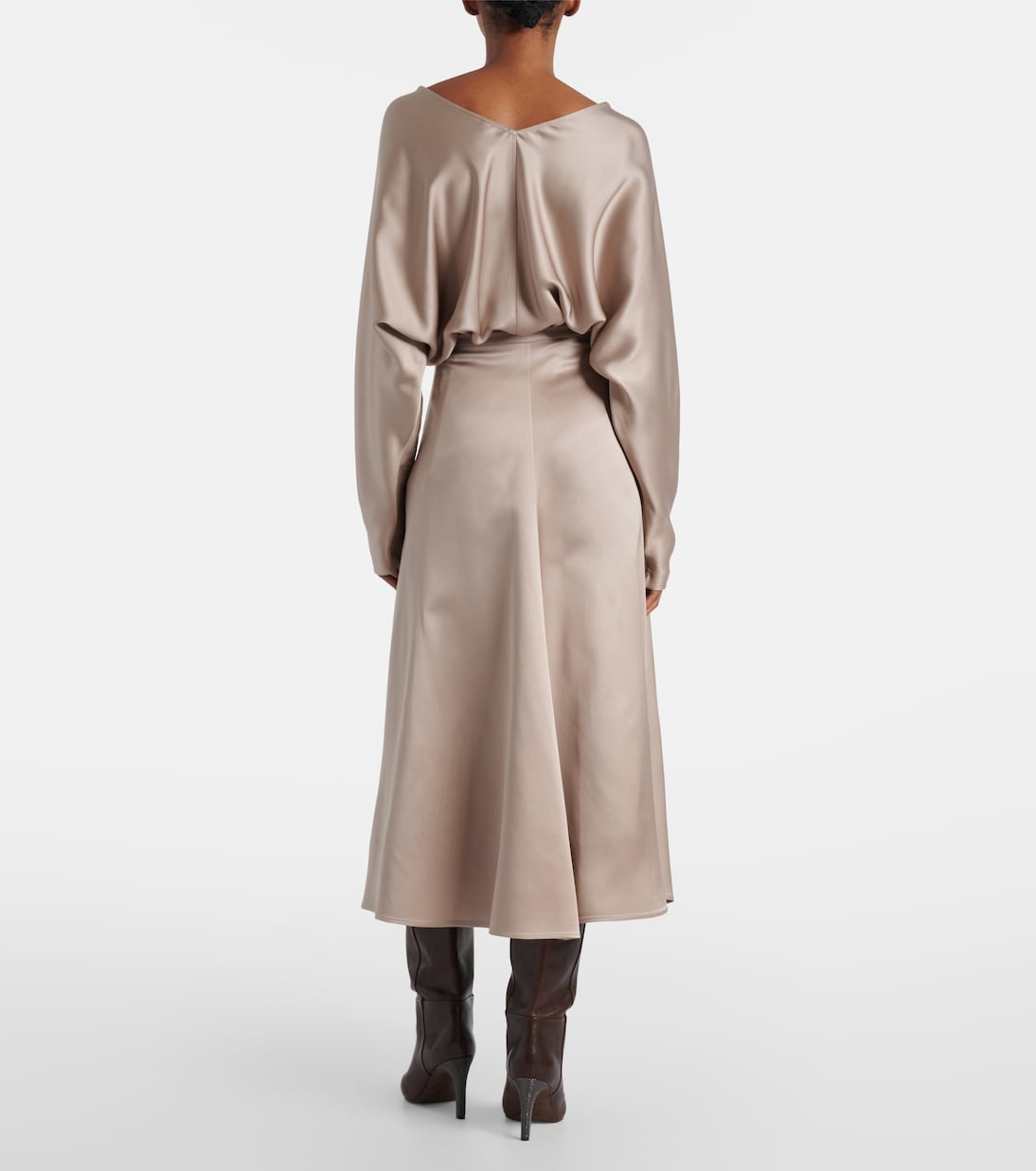 Silk midi skirt | Brunello Cucinelli