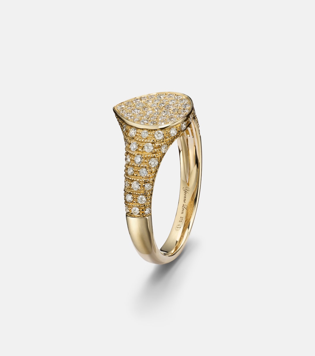 Mini 9kt gold ring with diamonds | Yvonne Léon