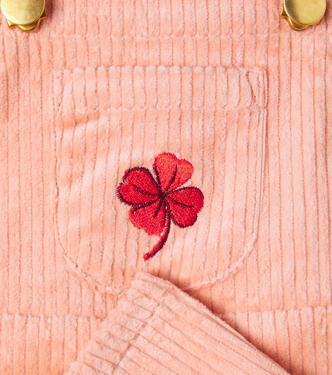 Baby embroidered cotton corduroy overalls | Mini Rodini