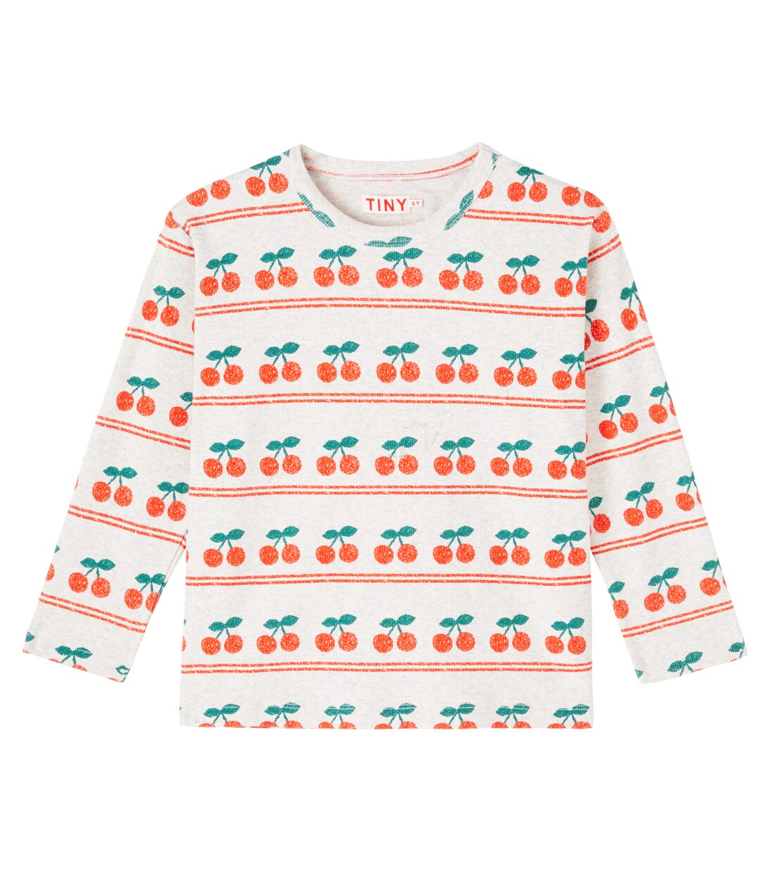 Cherry printed cotton-blend T-shirt | Tinycottons
