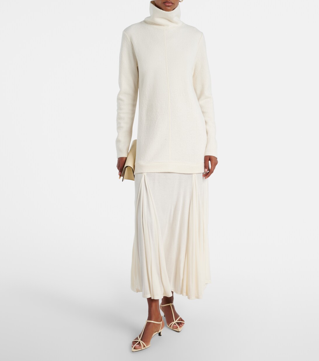 Vestido largo en mezcla de lana | Xu Zhi