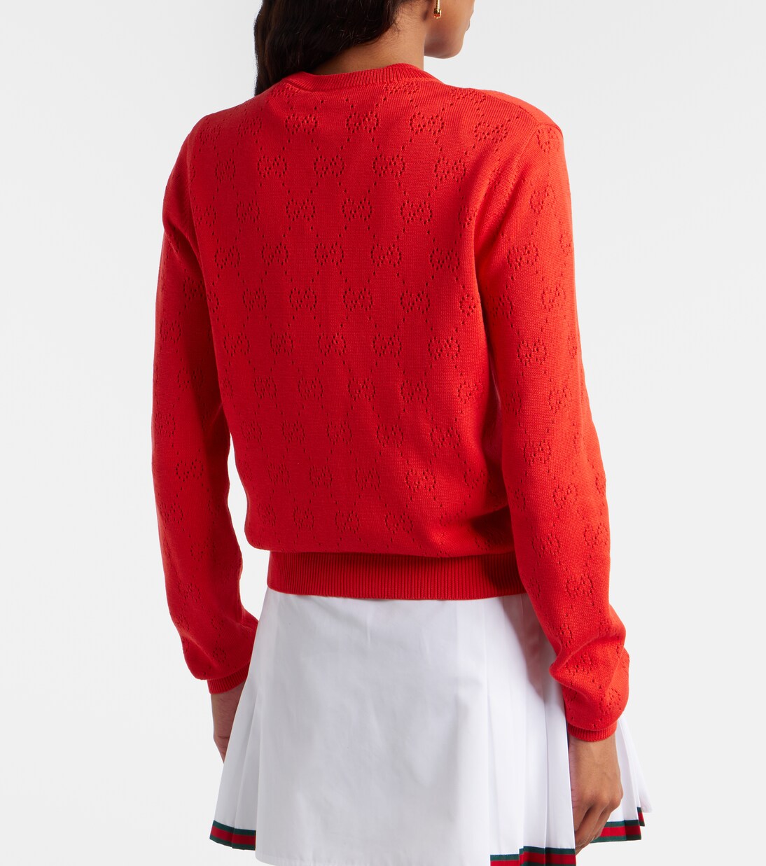 Cárdigan de seda y algodón con GG | Gucci