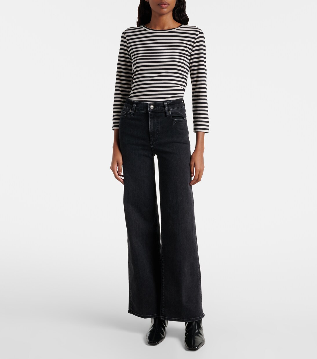 Le Slim Palazzo high-rise wide-leg jeans | Frame