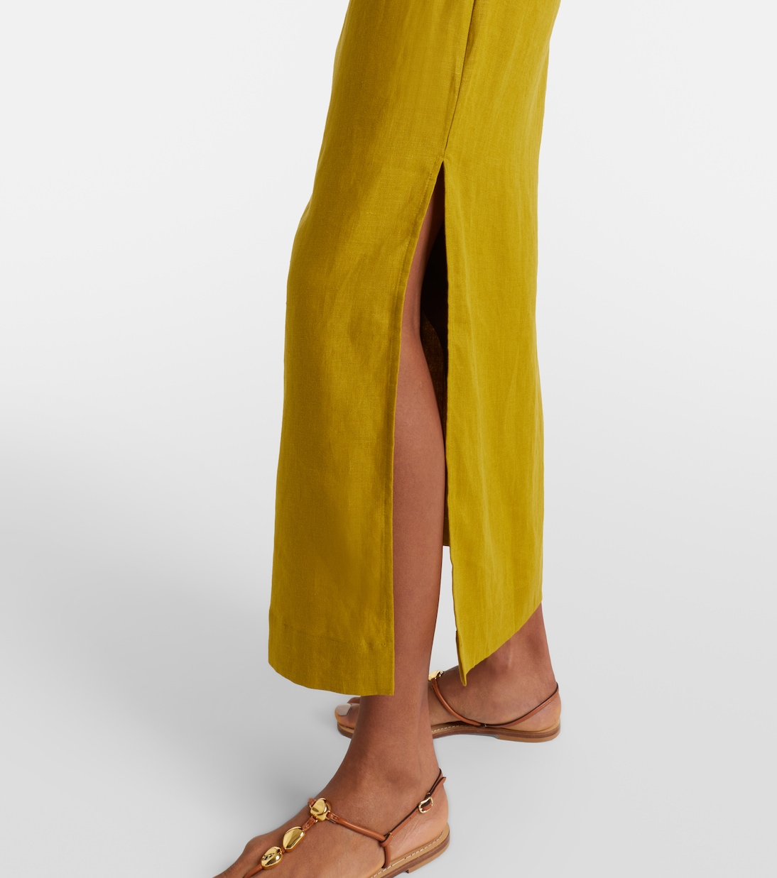 One-Shoulder-Midikleid Jomana aus Leinen | Faithfull