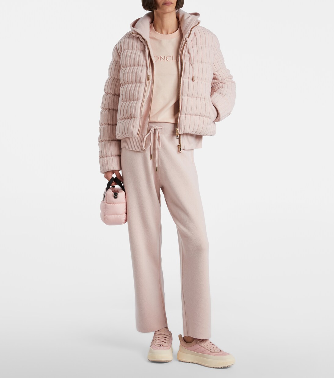 كارديغان من الصوف والكشمير محشوة بريش الإوز | Moncler