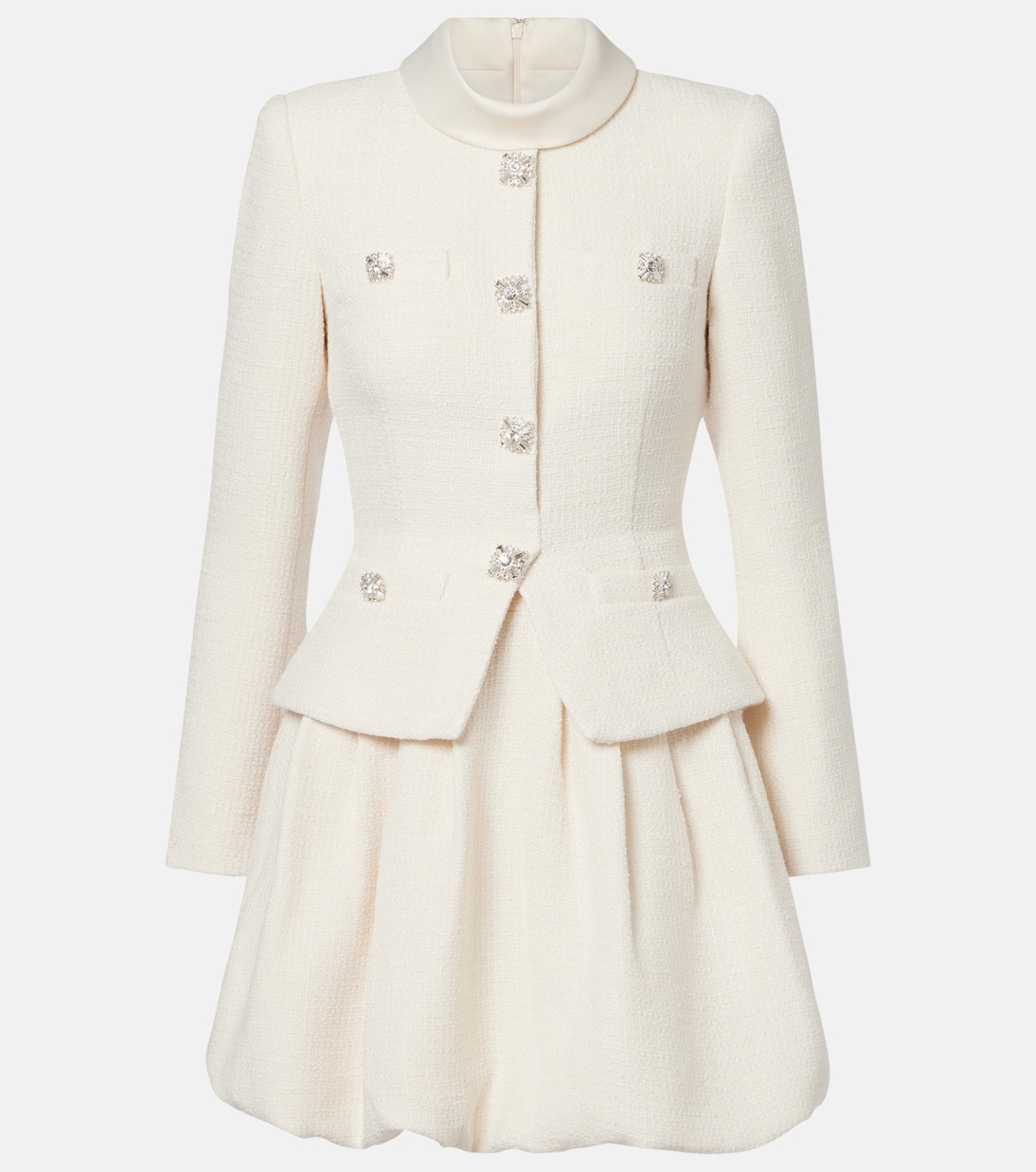 Verziertes Minikleid aus Tweed | Self-Portrait