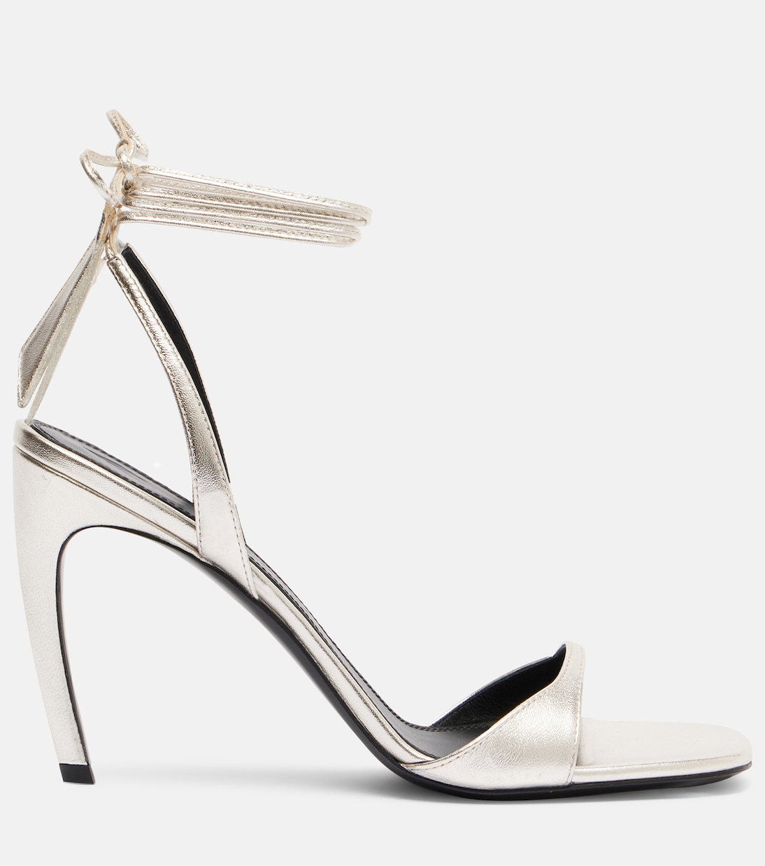 Ora 95 metallic leather slingback sandals | The Attico